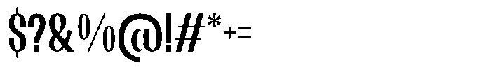 Cobrale Regular Font OTHER CHARS