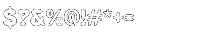 Cocana Outline Font OTHER CHARS