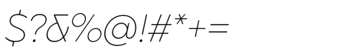 Coco Sharp XL Extralight Italic Font OTHER CHARS
