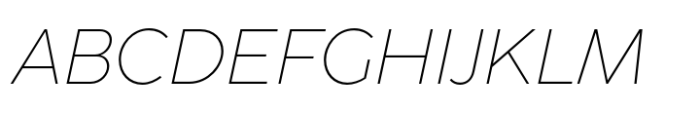 Coco Sharp XL Extralight Italic Font UPPERCASE