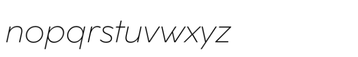 Coco Sharp XS Extralight Italic Font LOWERCASE