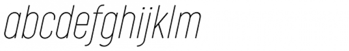 Cocogoose Compressed Thin Italic Font LOWERCASE