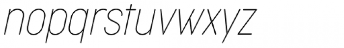 Cocogoose Condensed Thin Italic Font LOWERCASE