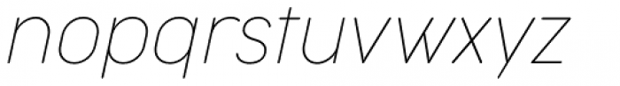 Cocogoose Narrow Thin Italic Font LOWERCASE