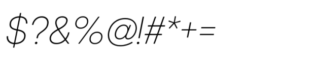 Code Next Thin Italic Font OTHER CHARS