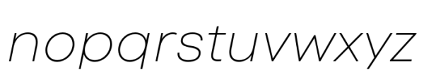 Code Next Thin Italic Font LOWERCASE
