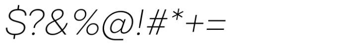 Codec Pro Extra Light Italic Font OTHER CHARS