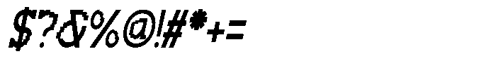 Codeform Condensed Italic Font OTHER CHARS