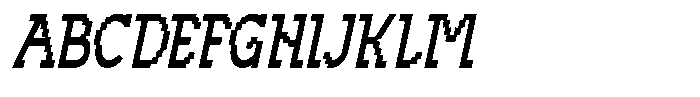 Codeform Condensed Italic Font UPPERCASE