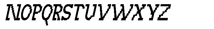 Codeform Condensed Italic Font UPPERCASE