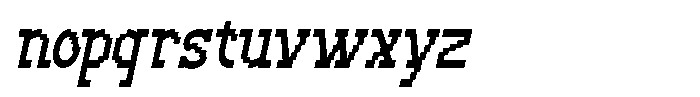 Codeform Condensed Italic Font LOWERCASE
