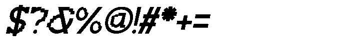 Codeform Italic Font OTHER CHARS