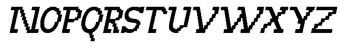 Codeform Italic Font UPPERCASE