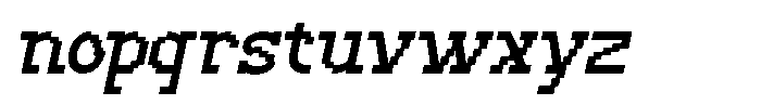 Codeform Italic Font LOWERCASE