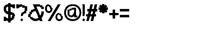 Codeform Regular Font OTHER CHARS