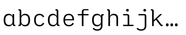 Codeline Mono Light Font LOWERCASE