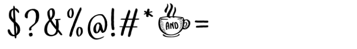 Coffee and Milk Font OTHER CHARS