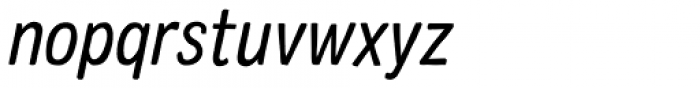 Colby Narrow Regular Italic Font LOWERCASE