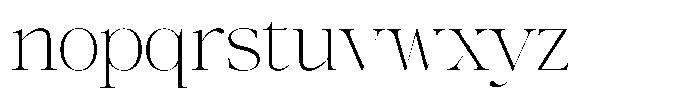 Coldetica Serif Thin Expanded Font LOWERCASE