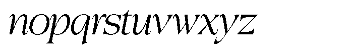 Colitez Serif Extra Light Italic Font LOWERCASE
