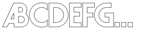 Collidge Regular Outline Font UPPERCASE