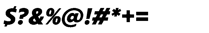 Colossus Black Italic Font OTHER CHARS