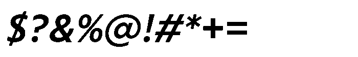 Colossus Medium Italic Font OTHER CHARS