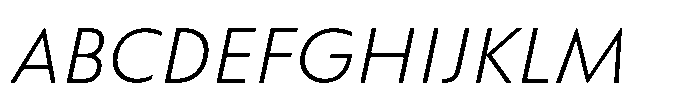 Colossus XLight Italic Font UPPERCASE