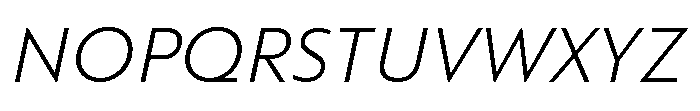 Colossus XLight Italic Font UPPERCASE