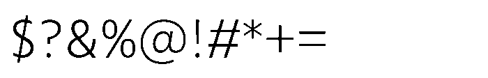 Colossus XLight Font OTHER CHARS