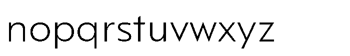 Colossus XLight Font LOWERCASE