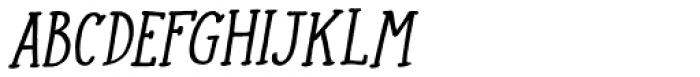Colporteur Narrow Italic Font LOWERCASE