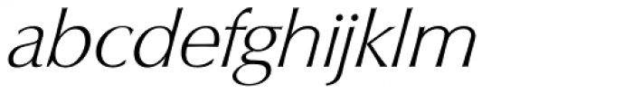 Columbia Serial ExtraLight Italic Font LOWERCASE