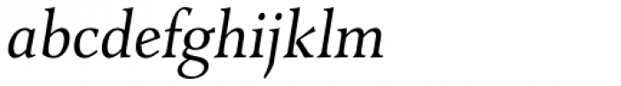 Combi Serif Book Oblique Font LOWERCASE