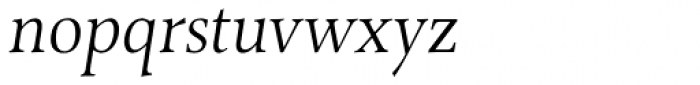 Combi Serif Light Oblique Font LOWERCASE