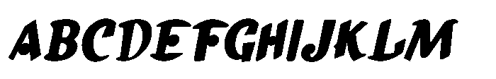 Comedy Time JNL Oblique Font UPPERCASE
