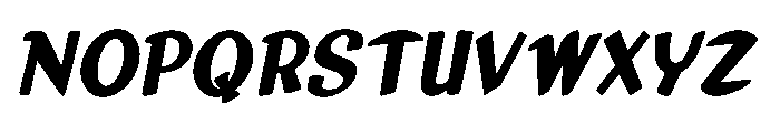 Comedy Time JNL Oblique Font LOWERCASE