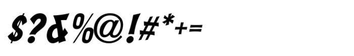 Comedy Writer JNL Oblique Font OTHER CHARS