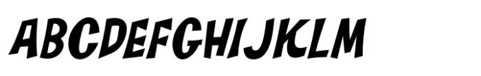 Comedy Writer JNL Oblique Font UPPERCASE