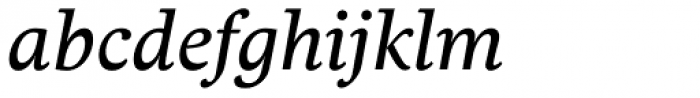 Comenia Serif Pro Italic Font LOWERCASE