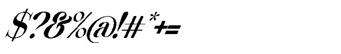 Comethrue Bold Condensed Italic Font OTHER CHARS