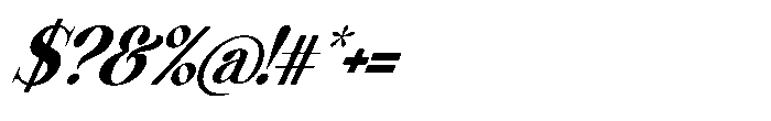Comethrue Heavy Condensed Italic Font OTHER CHARS