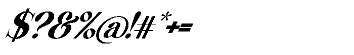 Comethrue Heavy Italic Font OTHER CHARS