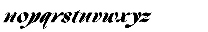 Comethrue Heavy Italic Font LOWERCASE