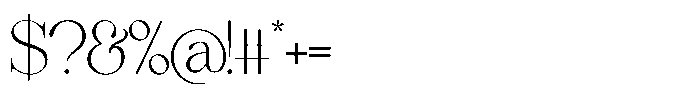 Comethrue Thin Condensed Font OTHER CHARS