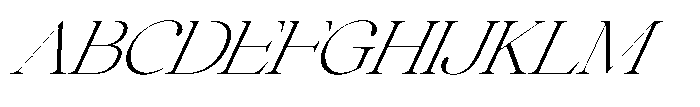 Comethrue Ultra-light italic Font UPPERCASE