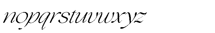 Comethrue Ultra-light italic Font LOWERCASE