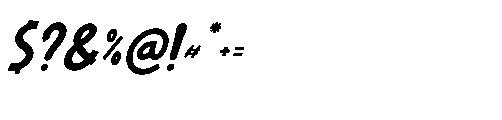 Comfy Quacky Italic Font OTHER CHARS
