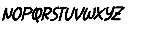 Comfy Quacky Italic Font UPPERCASE