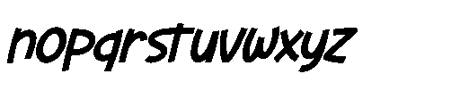 Comfy Quacky Italic Font LOWERCASE
